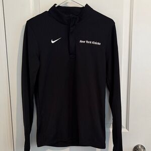 Nike Dri-Fit Black New York Knicks Quarter Zip Pullover